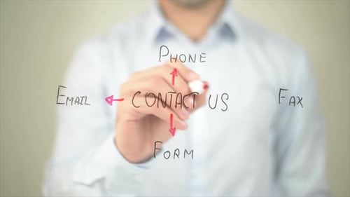 Contact Options on Transparent Screen