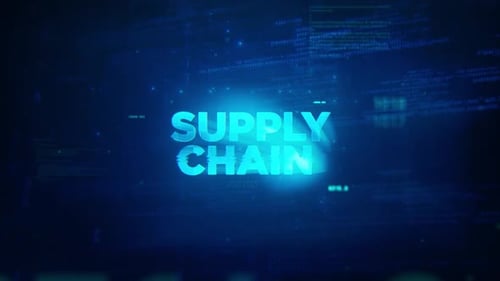 Futuristic Digital Supply Chain Title Reveal Animation