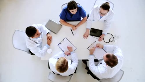 Medical Professionals Teamwork in a Clean White Office