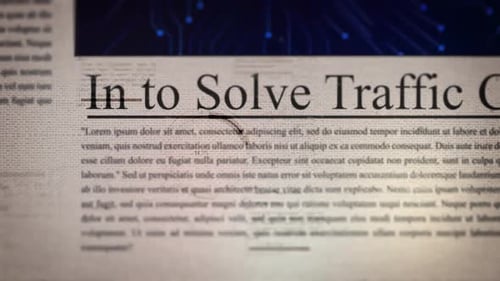 Futuristic AI Headline News Article Reveal
