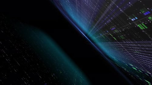 Endless Data Particles In Flow 4K Loop