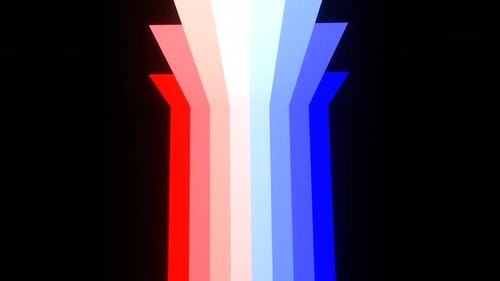 Red And Blue Colored Stripes Background Vj Loop In 4K