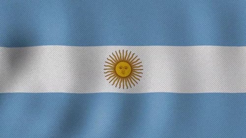 Waving Argentina Flag Seamless Loop Animation