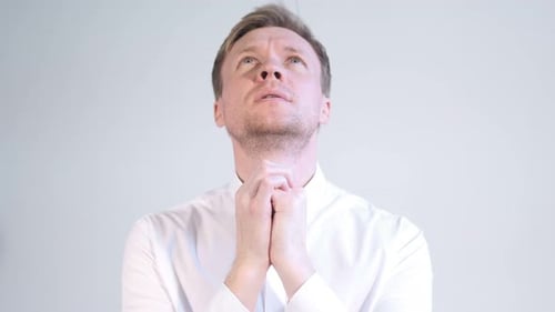 Praying Man Wishing to God
