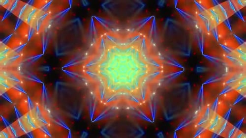 Dynamic Abstract Kaleidoscope Visual Effects Background