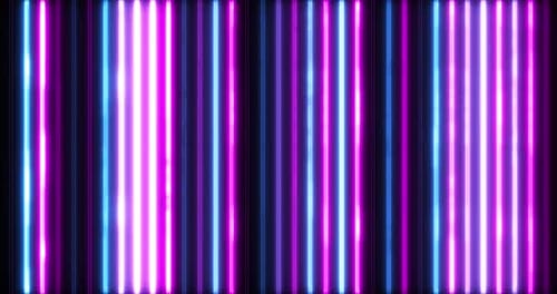 Abstract Neon Glowing Vertical Lines Loop Background