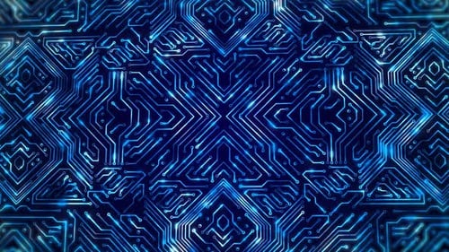 Placa de circuito Electrónico futurista abstracta