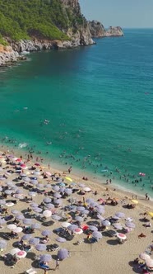 Vertical Video Coastal Elegance White Yachts on the Azure Mediterranean