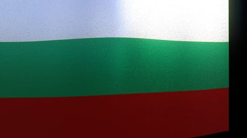 Realistic Waving Bulgarian Flag Animated Background