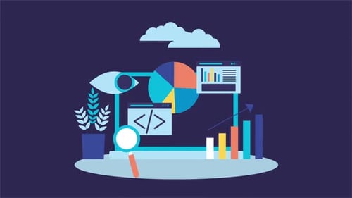 A Mysterious Eye Analyzing Business While Checking Financial Metrics