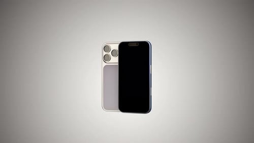 Premium Gold iPhone Duo Rotation Loop | Full Alpha 4K Mockup