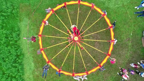 Carnival Merry Go Round Aerial Top View