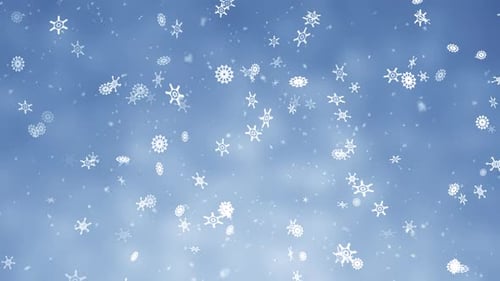 Frosty Winter Snowflake Falling V8