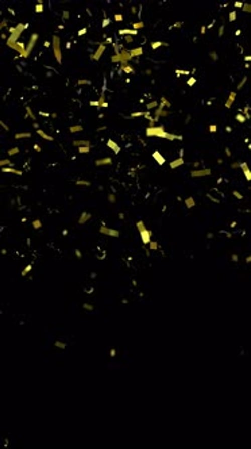 Vertikales, weiches, romantisches Overlay mit goldenem Glitter Rain