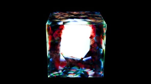 Vibrant Kaleidoscopic Cube Loop for Immersive Music Experiences at Parties