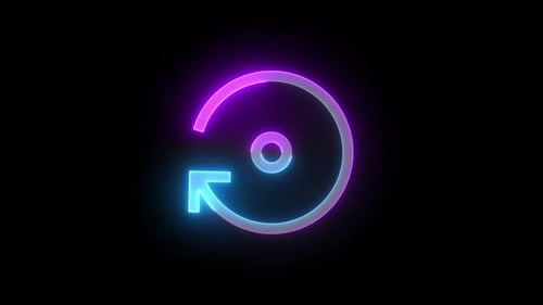 Neon Refresh Circle Arrow Loop Icon Animation