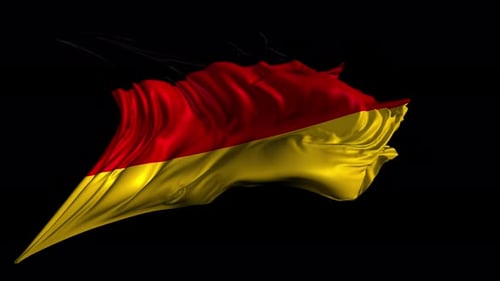 Realistic Waving German Flag Animation Loop