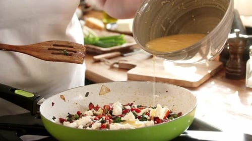 Chef Making Frittata