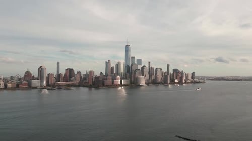 Manhattan NYC View From Top Manhattan World Trade Center WTC Business District of Manhattan NYC