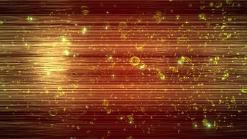 Animated Golden Particles Flowing on Textured Background