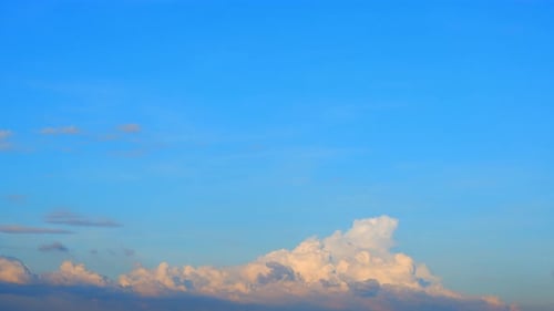 Beautiful sunset sky with clouds in Time-lapse video. 4K.