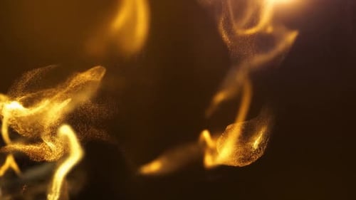 Abstract Golden Particles Fluid Wave Motion Background