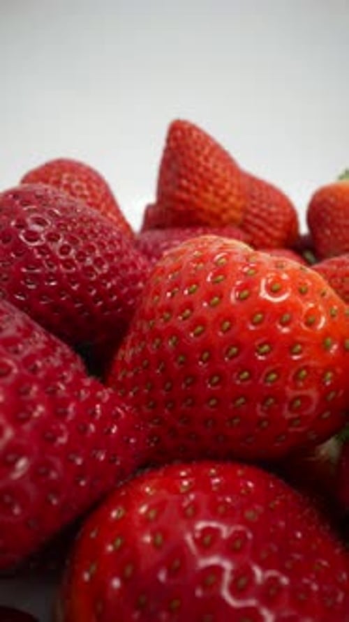 Fresh Ripe Strawberries, Vertical Video 14
