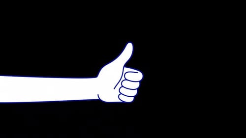 Animated Thumbs Up Hand Gesture for Approval and Likes