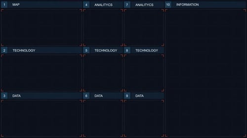 Digital Technology Data Grid Display Animation