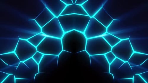 Abstract Glowing Blue Geometric Lines Futuristic Background