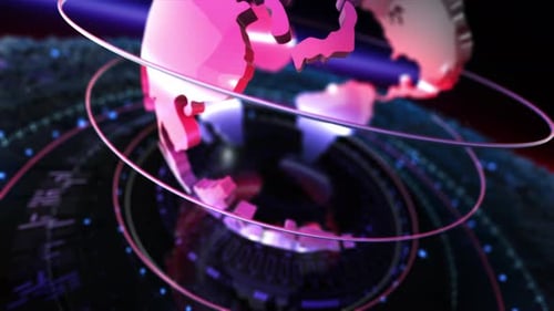 3D World News Background Loop