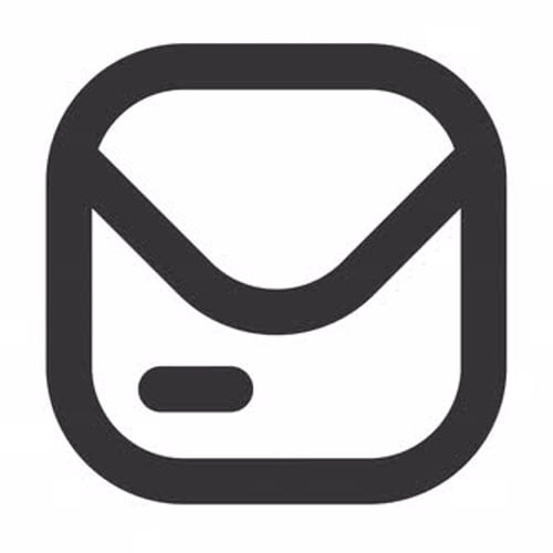 Animated Envelope Icon with Message Notification in Flat Design