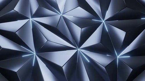 3d Abstract Triangles geometric with light line background.