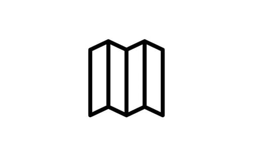 Animiertes gefaltetes Kartensymbol — Minimalistische Navigationsbewegung