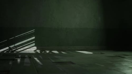 Dark Inside an Abandoned Decaying Mental Hospital