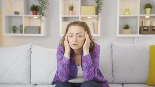 Woman with Headache.