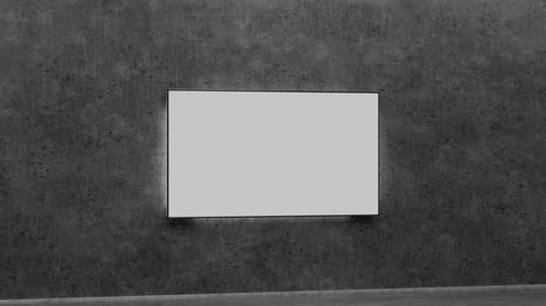 Modern Screen Reveal on Concrete Wall