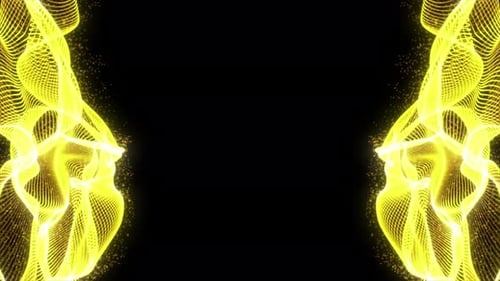 Golden Abstract Particle Wave Frame