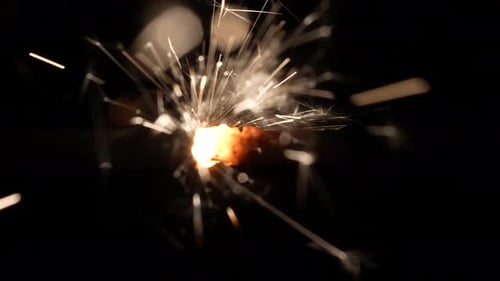 Sparkler on the Black Background 13
