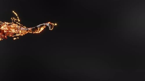 Splash Stream of Beer auf Black Bg Super Zeitlupe