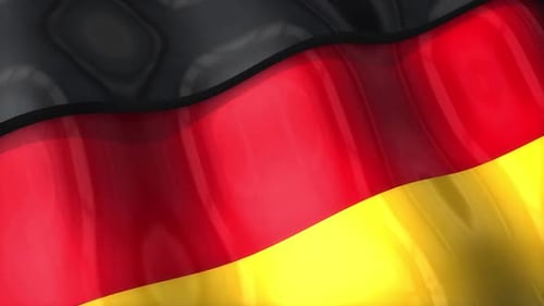 Animated Waving Germany Flag Loop Background