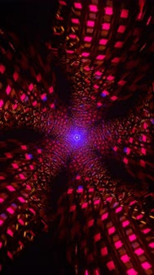 Vertical Video of Flashing Rotating Lollipop Disco Backdrop VJ Loop