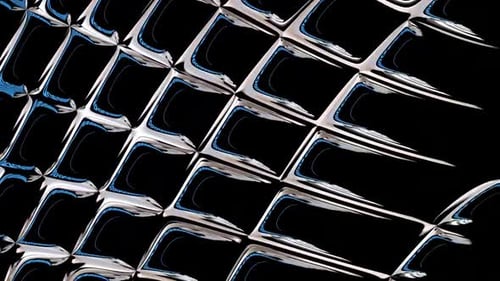 Abstract Liquid Metal Grid Morphing Background Loop