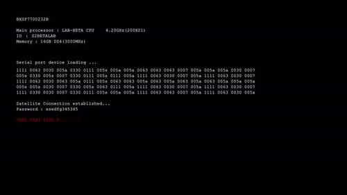 SYSTEM FAILURE Fehlermeldung blinkt auf dem Bildschirm