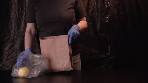 Bolsa de papel ecológica de plástico para activista de la gestión de residuos