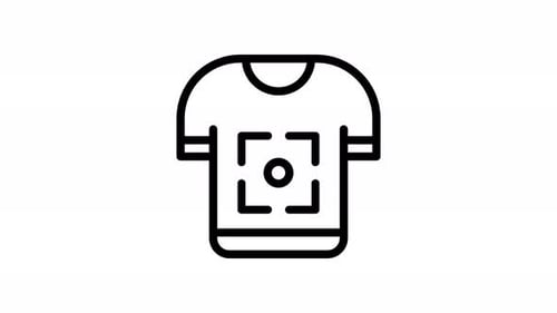 tshirt line icon animation