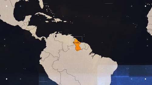 Futuristic Glitch World Map Country Highlight Reveal