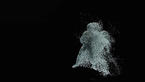 Dancing Water Particle Figure Animation