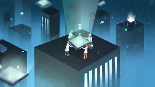 Scientist Holding Circuit