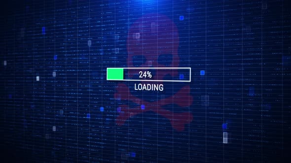Red Critical Error Message Flashing Computer Screen Loading Process ...